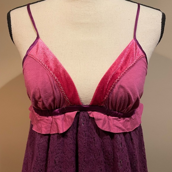 Free People Vintage Boho Lace Overlay Slip Dress - Picture 3 of 10